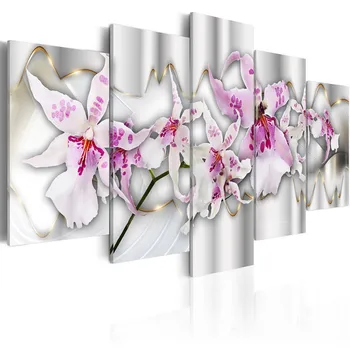 

5D Diamond Embroidery Sale Cross Stitch 5 Pcs Painting Lily Flower Home Decor Full Round Drill Picture Floral Handmade Wall Art