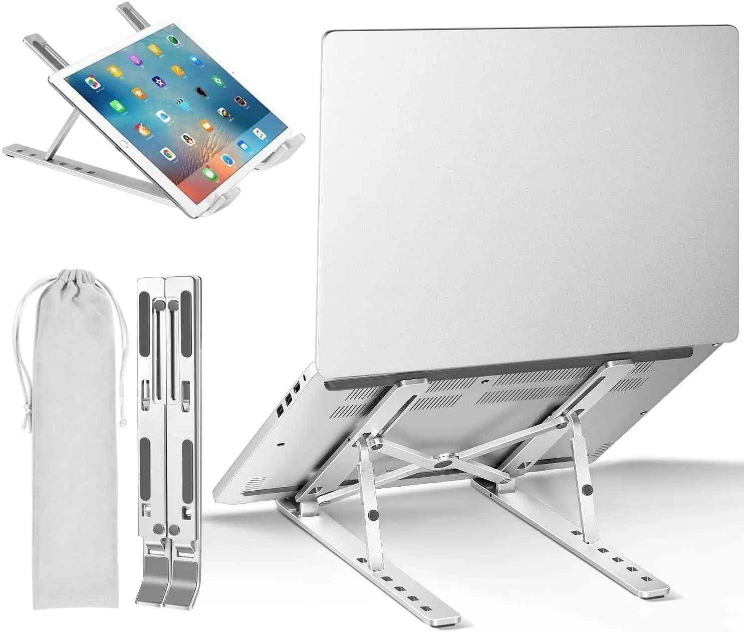 Portable Laptop Stand Aluminium Foldable Macbook Pro Support Adjustable Notebook Holder Tablet Base For PC Computer Accessories afbeelding