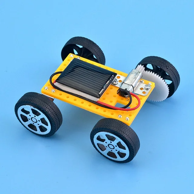 Solar Powered Toy Car Mini Solar Power Toy DIY Assembled Energy Powered Car Kit Children STEM Educational Toys Kids Novelty Gift 2
