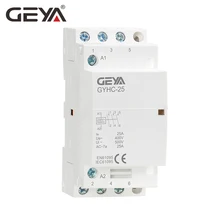 GEYA 3P 16A 20A 25A 3NO AC контактор для дома на din-рейку Тип катушки AC220V автоматический