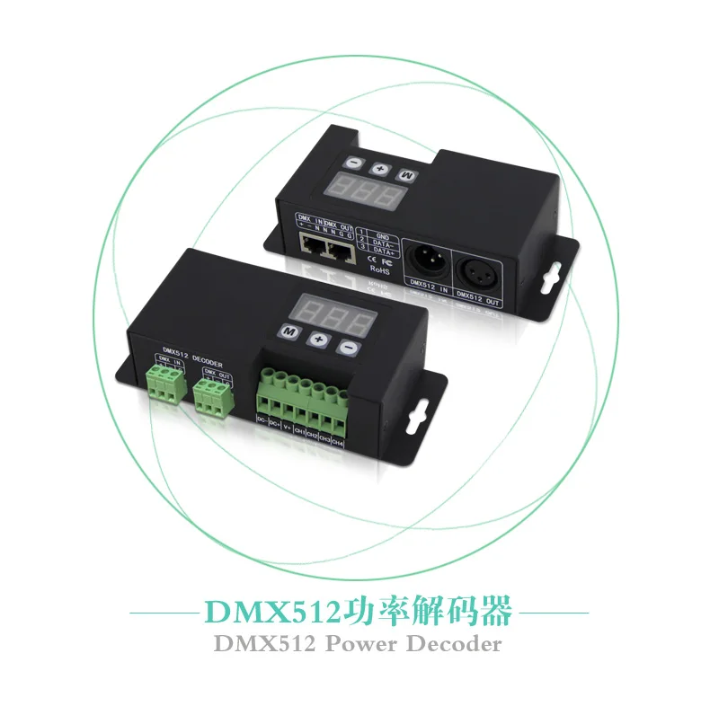 4-канальный декодер dmx с портом RJ45 CE rgbw цифровой дисплей Светодиодный драйвер