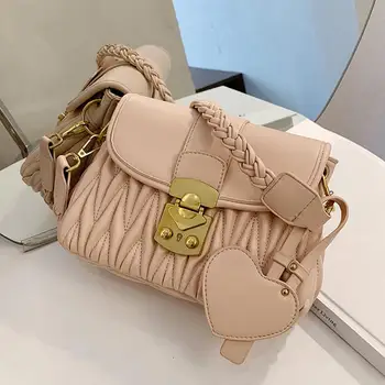 

Elegant Female Square Armpit bag 2020 Fashion New High quality PU Leather Women's Designer Handbag Lock Shoulder Messenger Bag