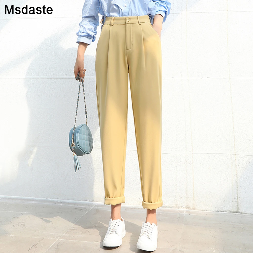 Шаровары женские повседневные свободные прямые на осень 2020 | Женская одежда