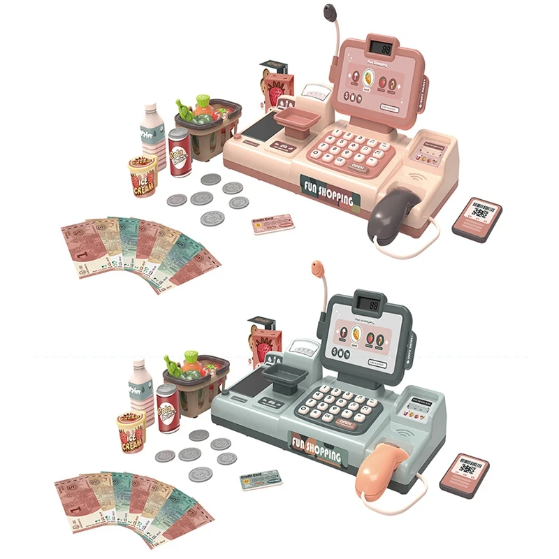 25Pcs Pretend Play Mini Simulation Electronic Supermarket Cash Register Kits Toys Multifunctional Kids Role Set | Спорт и