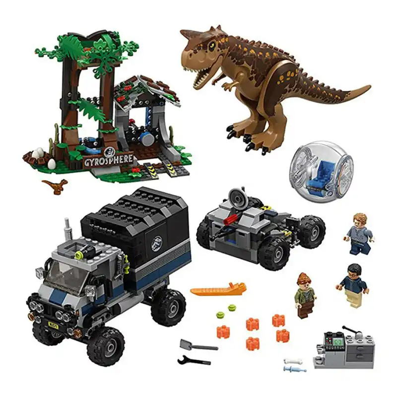 lego jurassic world carnotaurus gyrosphere escape set
