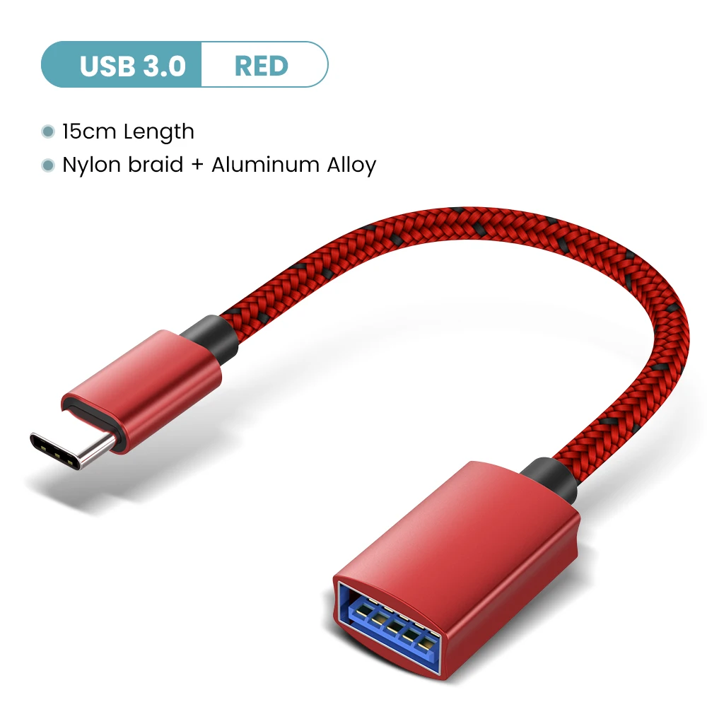 2 câbles USB 3.0 femelle vers USB-C mâle - 15 cm