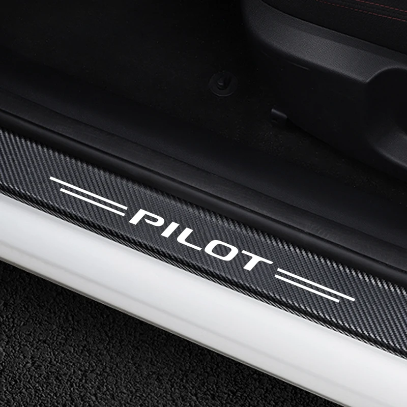 4 шт. Защитная Наклейка на порог автомобиля с защитой от царапин для Honda Pilot Авто