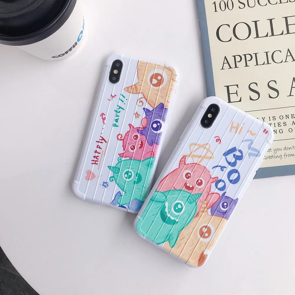 Чехол накладка для iPhone 11 Pro Max 6 6s 7 8 plus XR X XS белый чемодан|Бамперы| |