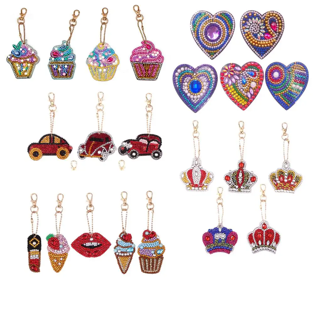 4/5 шт. брелки для ключей с алмазной живописью|Алмазная мозаика| |