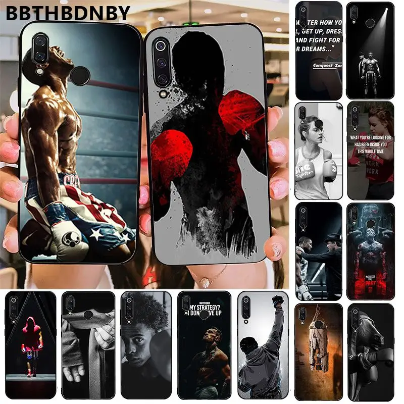 Phone Case Boxing Black TPU Soft Cover for Xiaomi 8 9 se Redmi 6 6pro 6A 4X 7 note 5 | Мобильные телефоны и аксессуары