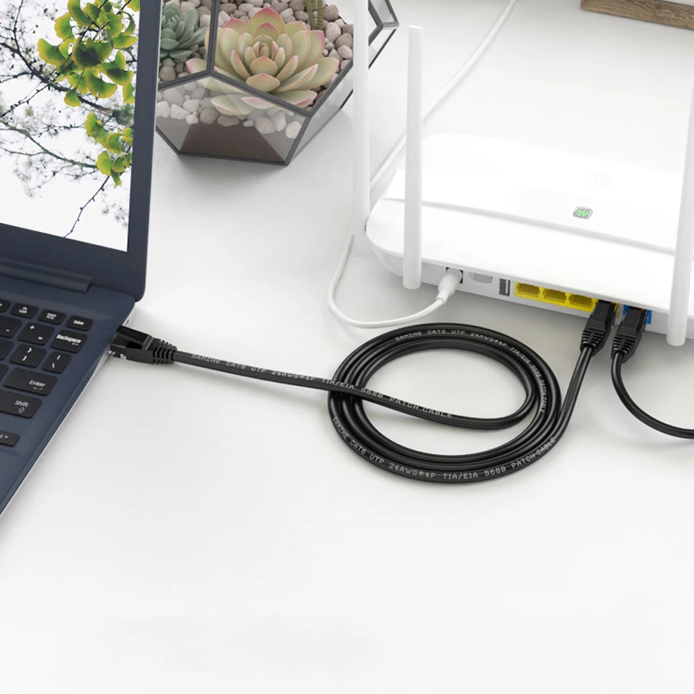 Сетевой кабель CAT6 UTP 20 метров 24AWG * 4P открытый Высокоскоростной Ethernet Кабель линия м