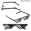 1Pc Thug Life Glasses Deal With It Glasses Pixel Women Men Black Sunglasses 1