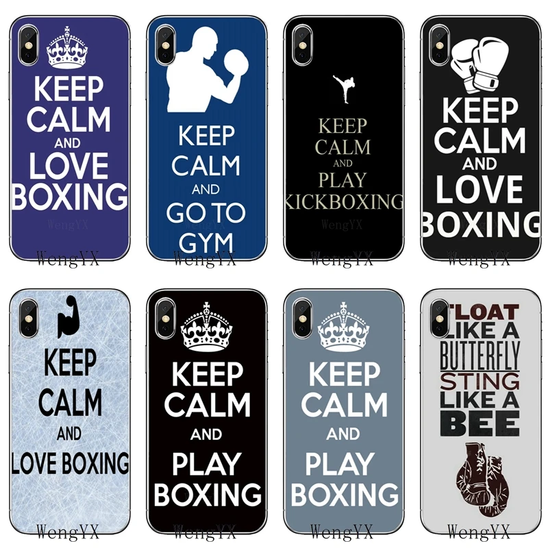 Аксессуары чехол для телефона iPhone 11 Pro XS Max XR X 8 7 6 6S Plus 5 5S SE 4s 4 iPod Touch Keep Calm Boxing kickbossing