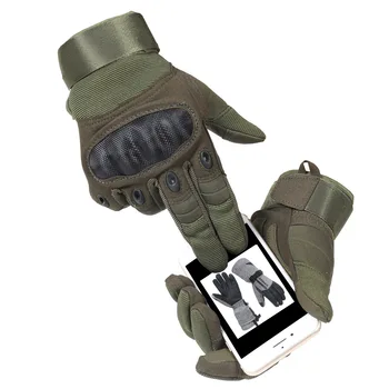 

Tactical military full finger glove touch screen air gun battle paintball shooting hard knuckle armor bicycle driving gloves man