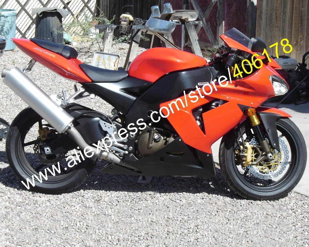 

Customized Paint Fairing For Ninja ZX-10R 2004 2005 ZX10R 04 05 Red Black ABS Fairing Set (Injection Molding)