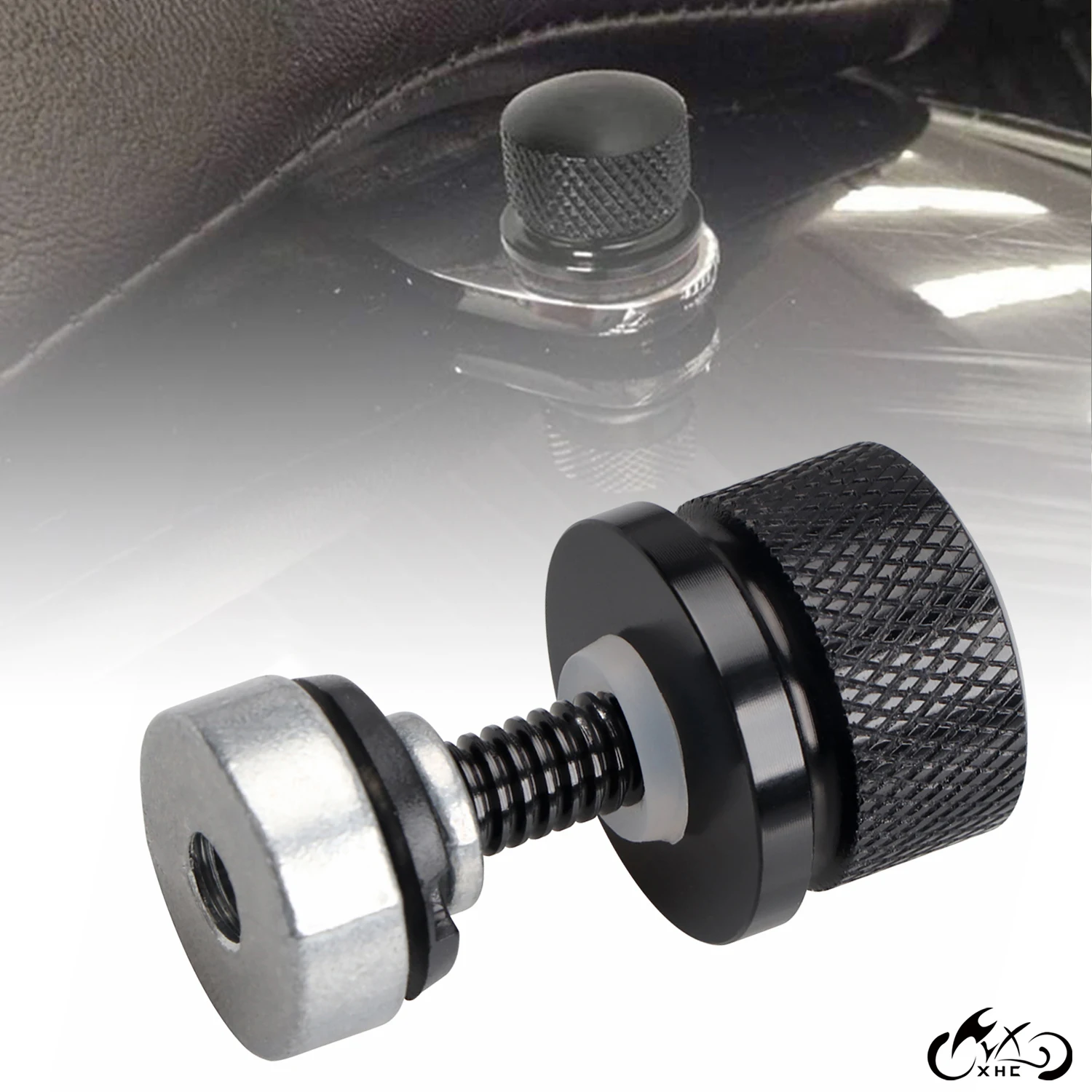 Aluminum Chrome Seat Mount Bolt Screw Cap Nut Fit for Harley Touring 1996-2020 