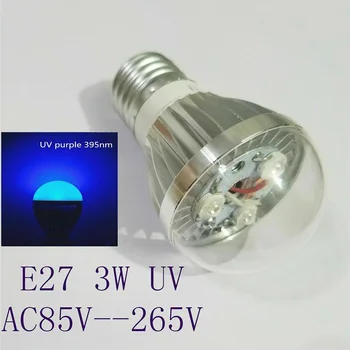 

E27 3W Indoor Outdoor Sterilization Germicidal Fluorescent Led UV Light Bulb Aluminum Check Money Party Ultraviolet Purple