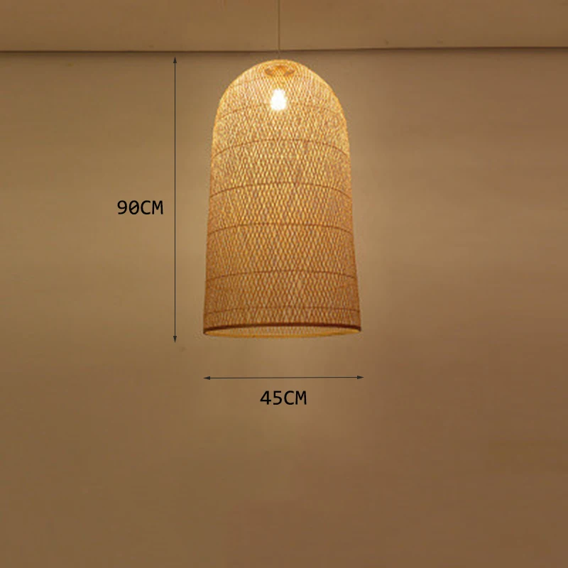 45X90CM В японском стиле бамбуковое плетение Фонарь подвесной светильник s светильник ing Лофт домашний декор подвесной светильник для гостиной спальни светильник - Цвет корпуса: 45X90CM