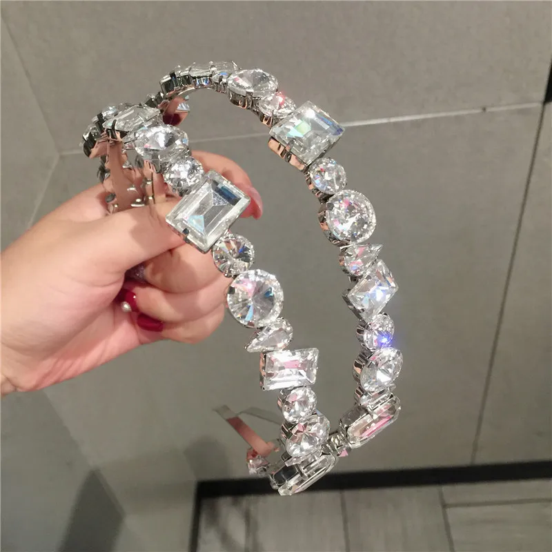 Корейские женские аксессуары для волос, фиолетовые и синие свадебные повязки на голову с кристаллами, стразы, жемчужные, барочные повязки на голову для свадьбы