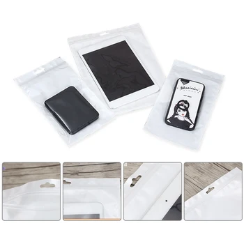 

100pcs Accessories Ziplock Bag Waterproof Display Sealing Candy Package Solid Storage Pearl Film Eco-friendly Translucent