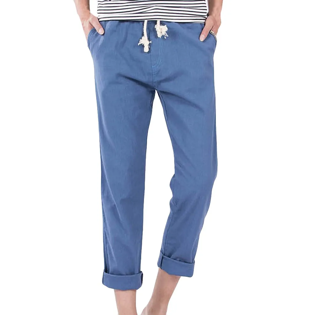 Men's New Pure Colored Loose Multi-pocket Workwear Pants Tether Trousers mens pants fashions men casual pants pantalon homme