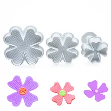 3 шт. Клевер Весна тисненый режим резак для печенья, мастики Украшения Торта форма для выпечки, сделай сам инструмент