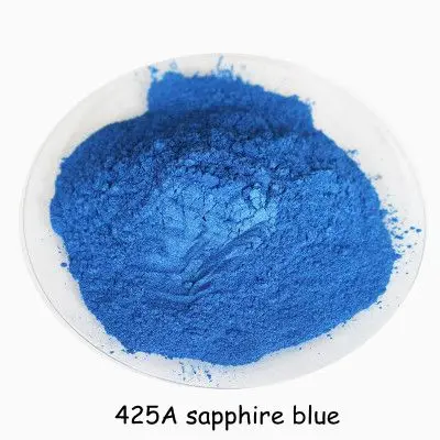425A sapphire blue 40 цветов 10 г дополнительно перламутровый порошок пигмент Автомобильная Краска Лак для ногтей слюда блеск для ногтей жемчужная пудра краска мыло пигмент - Цвет: 425A sapphire blue
