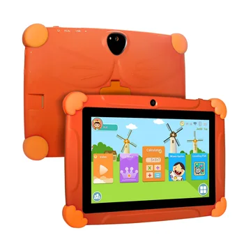 

7inch HD Tablet for Kids French Android Touch Pad Android 8.1 with Silicone Case USB charge Quad Core 1GB 16GB