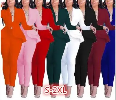 2022 Women Sexy V Neck Tops and Skinny Pants Set 2 Two Piece Set Elegant Office Ladies Workwear Outfits Casual Tracksuit 2022 women sexy v neck tops and skinny pants set 2 two piece set elegant office ladies workwear outfits casual tracksuit