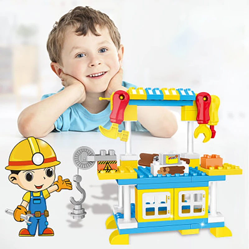 

Mobile Work Bench Car LegoINGLY Building Block Vehicle Service Educational Brick Compatible Boy Toy Children Christmas Gift