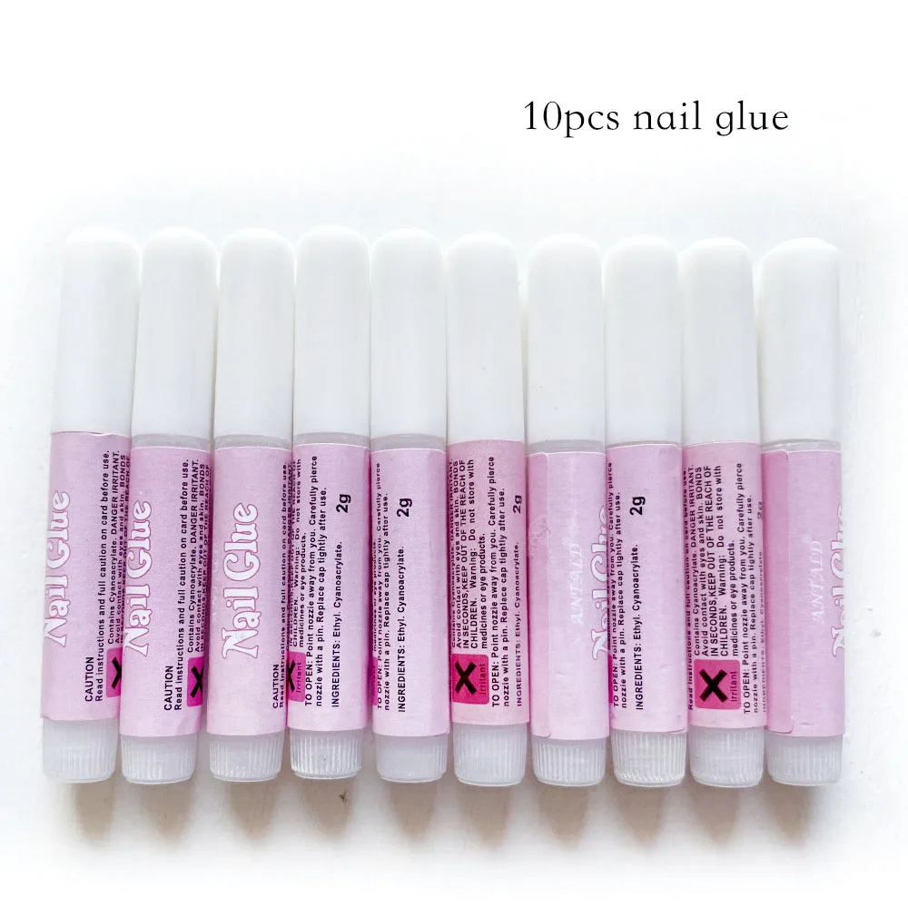 

10pcs 2g Mini Fast Drying Nails Glue for False Nails Fake Acrylic Nail Decoration Rhinestone Beauty Gems Makeup Gel Nail Toolil