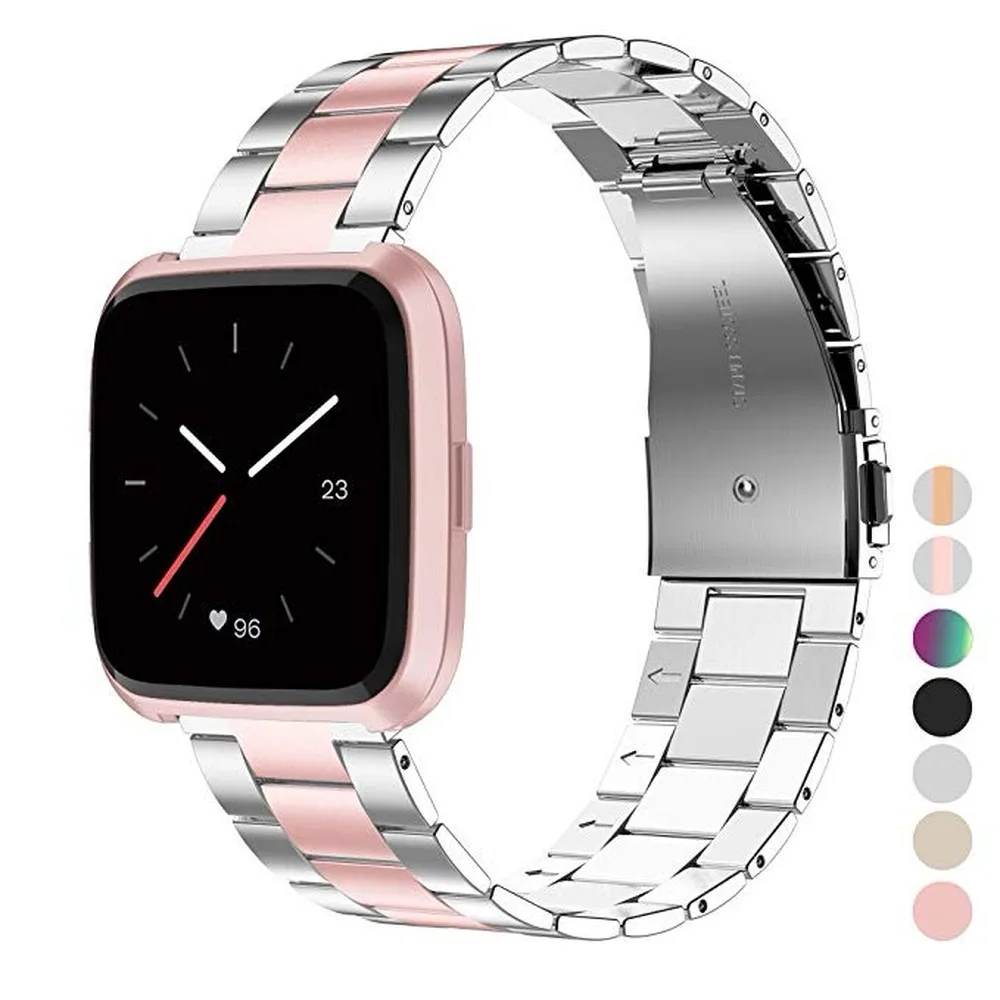 Cinturino Da Polso In Acciaio Inossidabile Per Cinturino Fitbit Versa 2 Per Accessori Cinturino In Metallo Fitbit Versa Lite