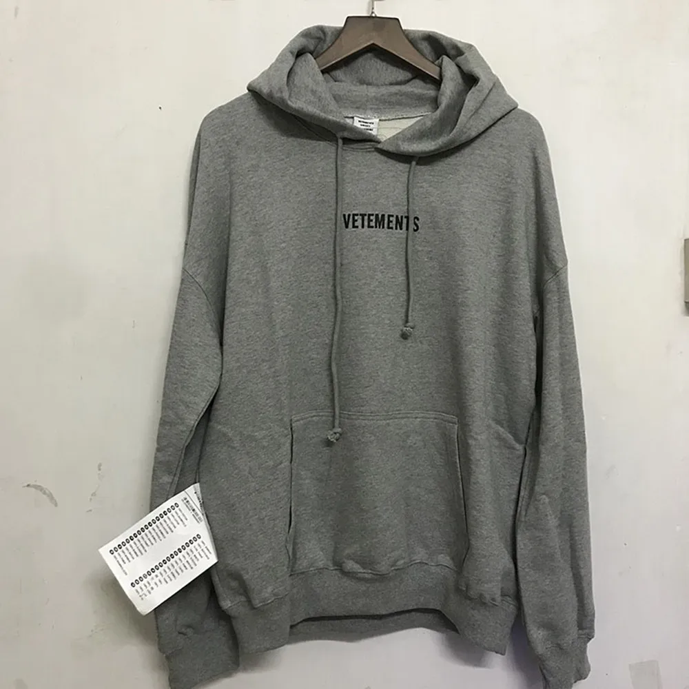 

Vetements Hoodies Men Women Loog Sleeve Fashion Big tag VTM Embroidery Vetements Hoodies