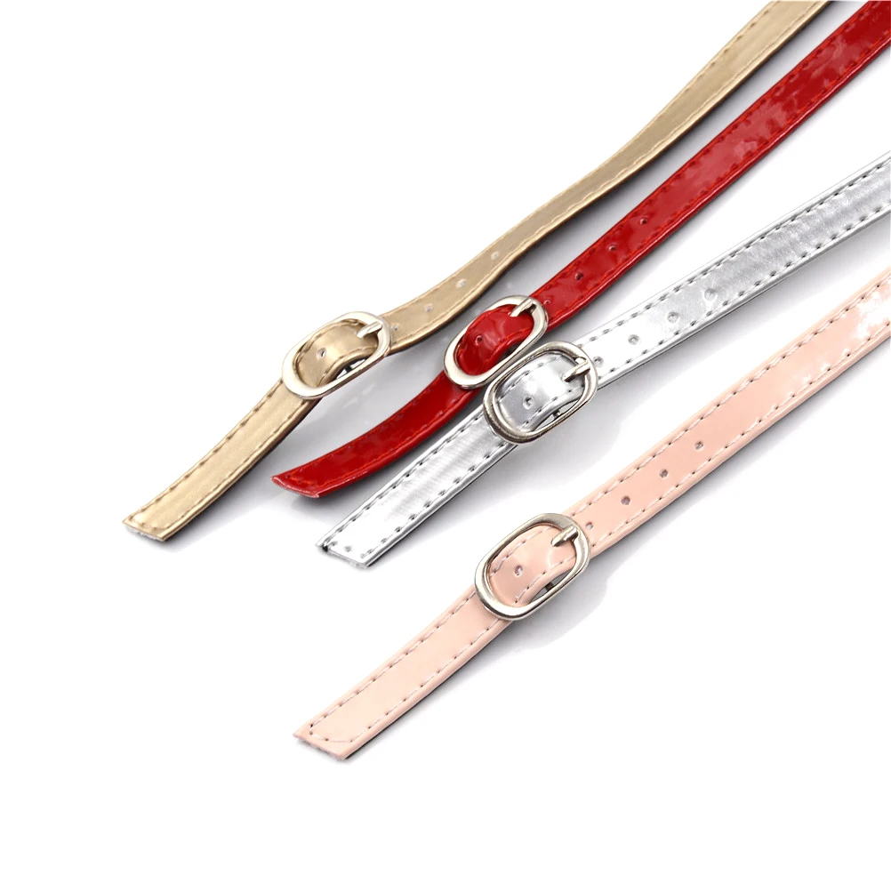 1Pair Women PU Leather Shoes Belt Lace Band for Holding Loose High Heels Creative Design Convenient Ankle Shoe Tie Lady Strap