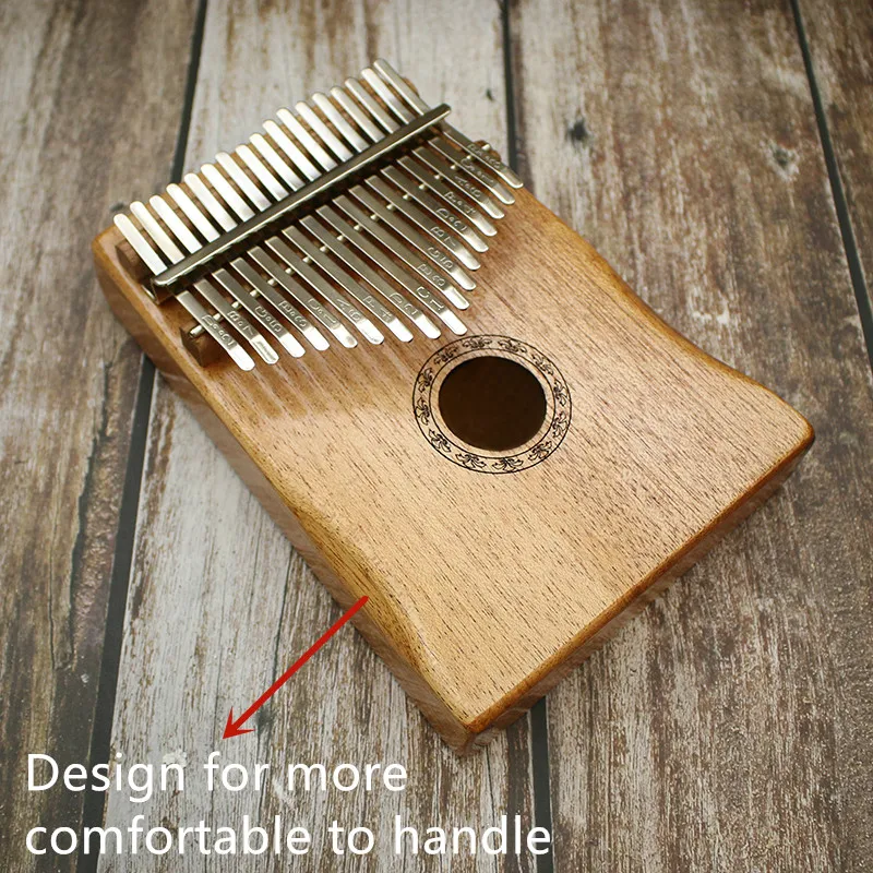 Generic 17 Key Kalimba African Solid Pine Mahogany Thumb Finger Piano