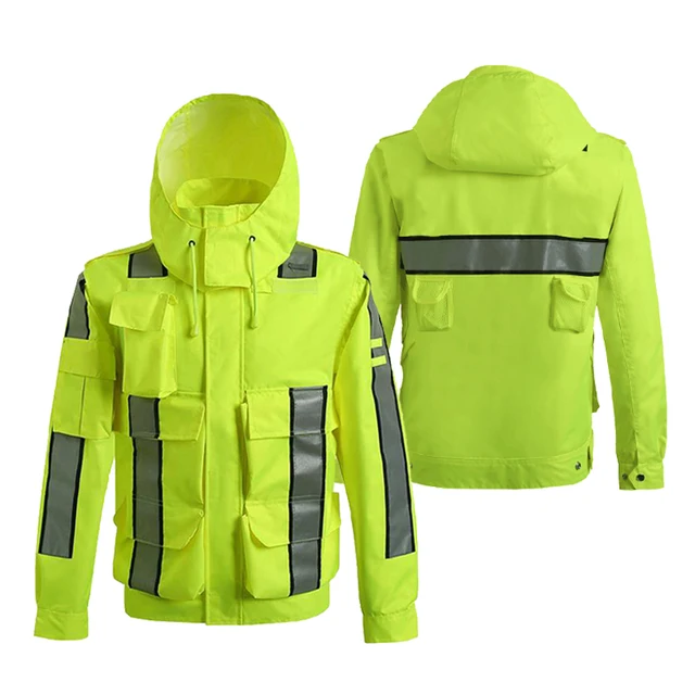 Men's Reflective Waterproof Rain Jacket