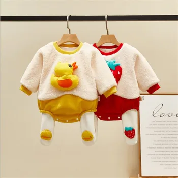 

Winter Baby Clothes Newborn Baby Clothing Set Thick Warm Baby Girl Outfit Romper Legging Toddler Baby Outfits Baby Boys Clothes