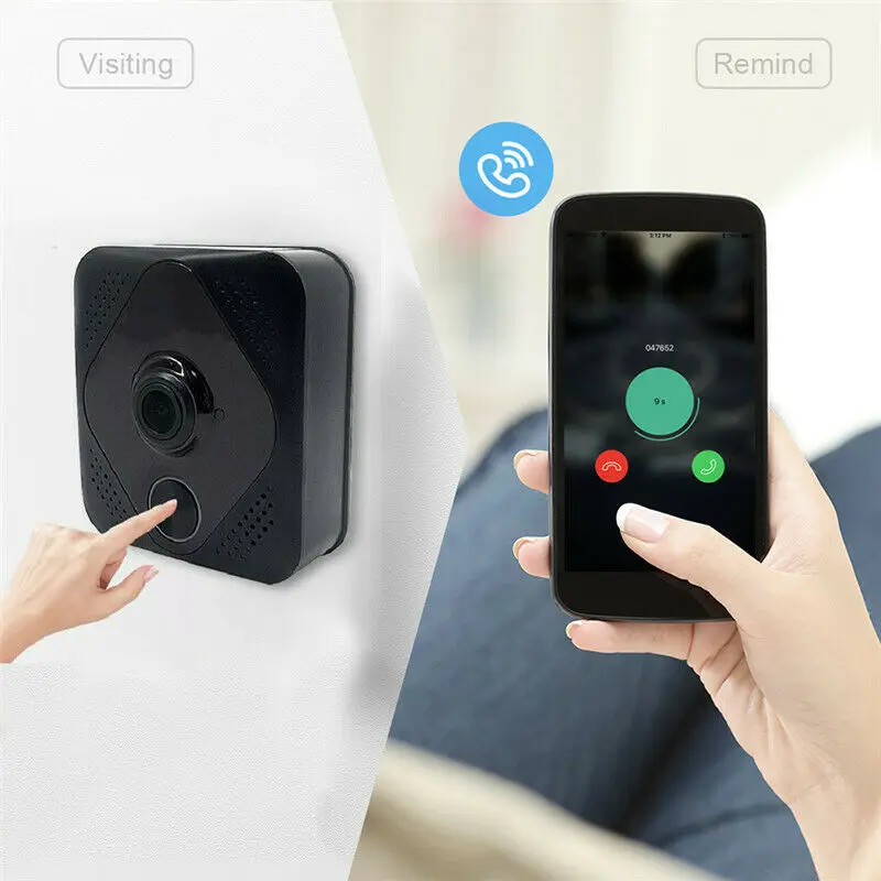 720P Смарт wifi безопасности дверной звонок Беспроводная видео дверная камера телефон ночного видения