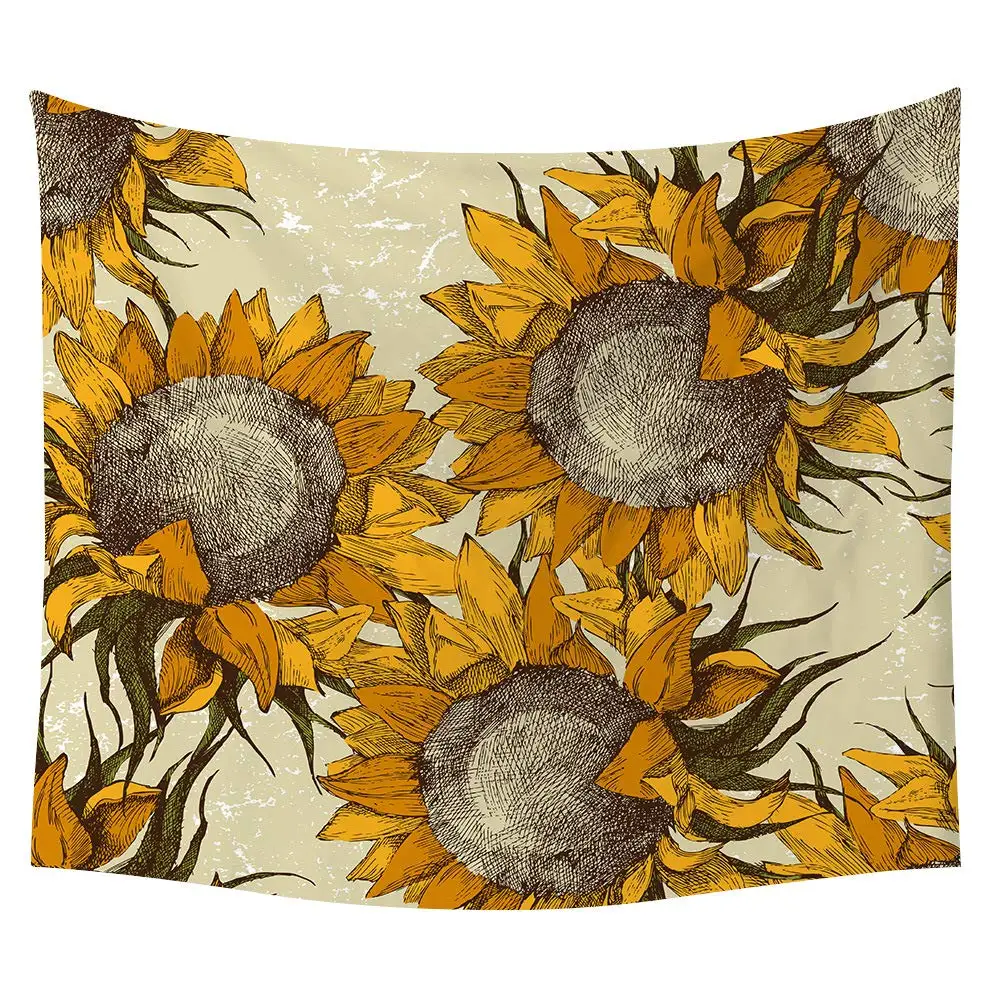 

Retro Tapestry Rustic Style Sunflowers Forever Tapestry Wall Hanging