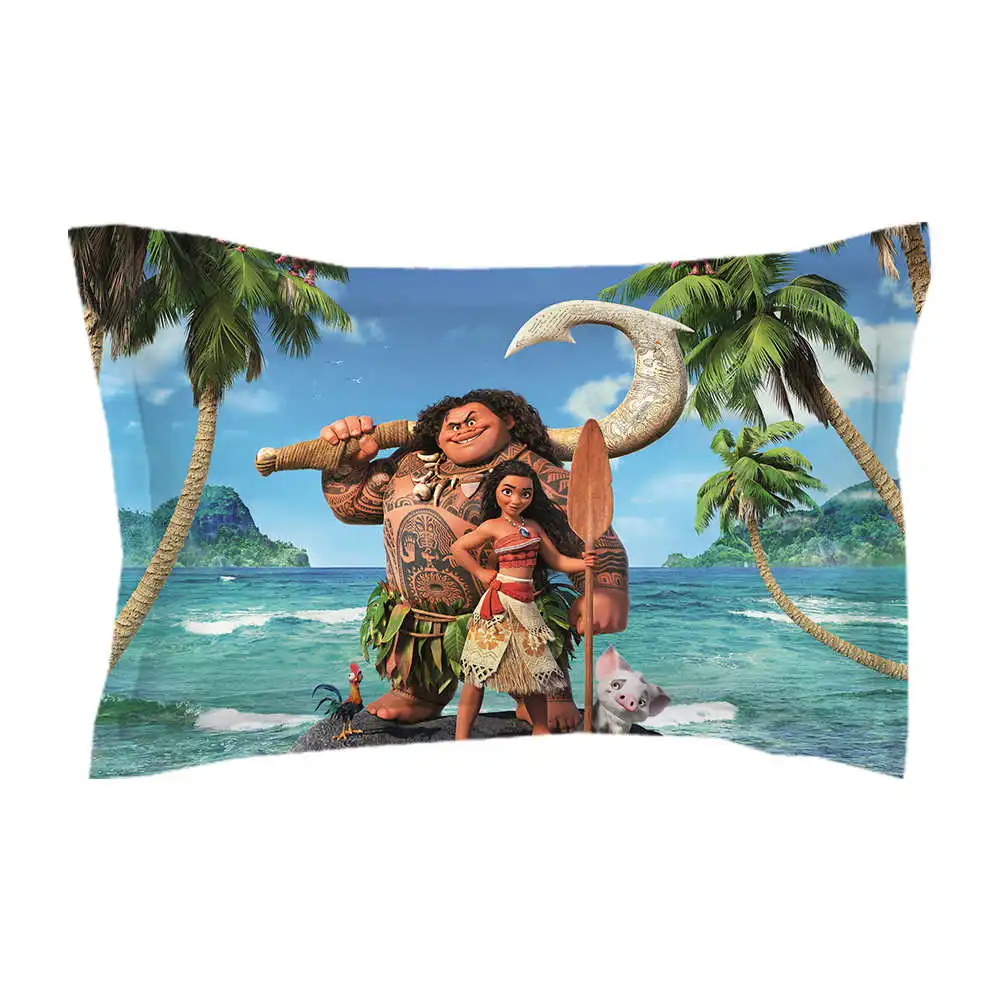 Blue Maui Moana постельное белье для принцессы, двухместная кровать, постельное белье, двуспальное одеяло, пододеяльник для девочек, спальни, детский домашний текстиль, 3 предмета
