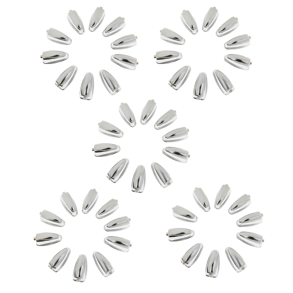 MagiDeal 50pcs Percussion Drum Set Lugs Silver Hardware DIY for Drum Player