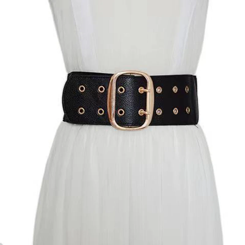 

Женский модный эластичный корсет, роскошный брендовый пояс из искусственной кожи в стиле панк, Универсальный женский аксессуар для платья, широкий пояс для дам