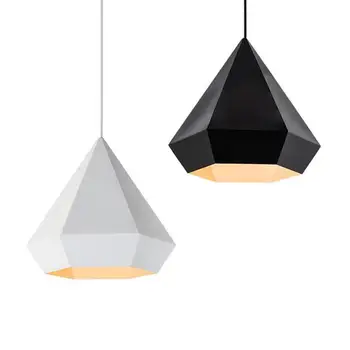 

Nordic Loft Pyramid Diamond chrome/copper/gold Pendant Lights Lamp American Minimalist Suspension Luminaire Dining Room Kitchen