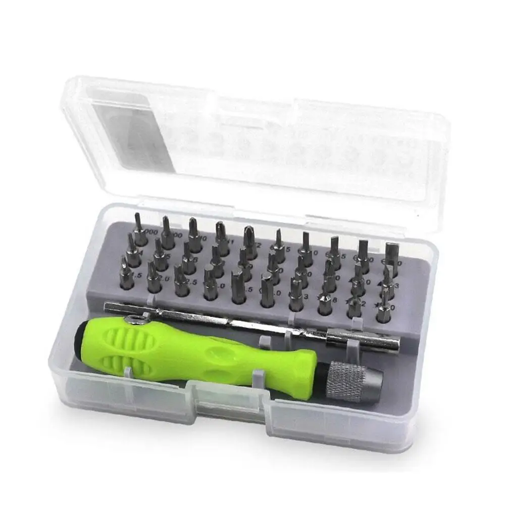 

Hand Operated Tools Hardware Household Appliances 32 in 1 Chrome Vanadium Alloy Steel Grey Screwdriver Set Ratchet Screwdriver