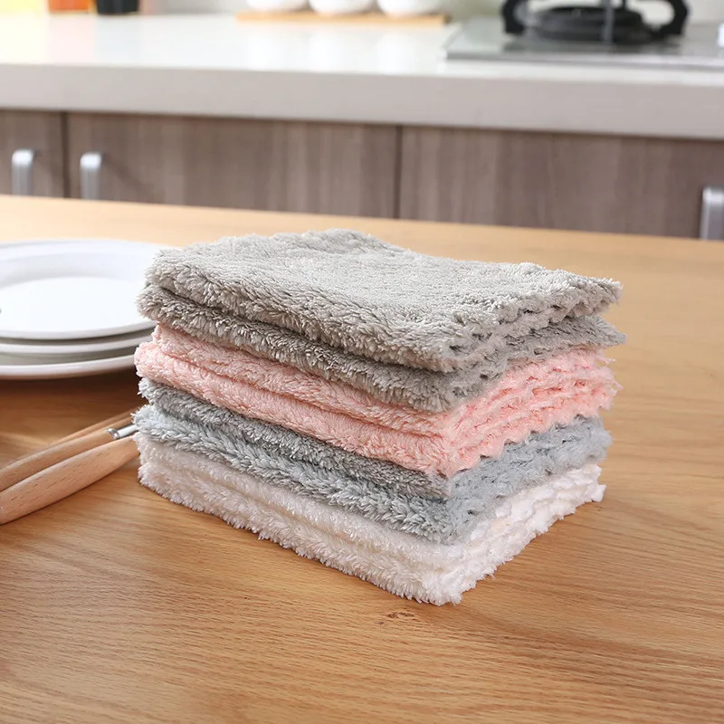 

Highly efficient Scouring Pad Dish Cloth Cleaning Wipers Kitchen Cleaning Cloth Thick Soft Absorbent Cleaning Towel Wash Cloth
