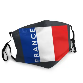 

France Country Flag Non-Disposable Mouth Face Mask Printed Anti Haze Dust Mask Protection Cover Respirator Mouth Muffle