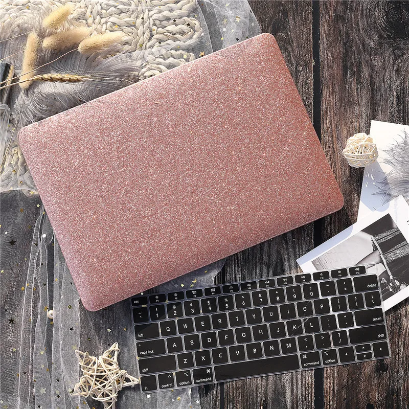 Rose gold Прорезиненный матовый чехол для ноутбука Macbook Air 13 Mac Book retina Pro 13 1" Touch bar A1989 A1990+ чехол для клавиатуры - Цвет: Rose gold
