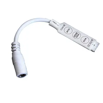 

New 1Pc Mini Controller Led Dimmer Controller 5050/3528 RGB LED Strip DC Plug Female 256-level PWM Control Mode