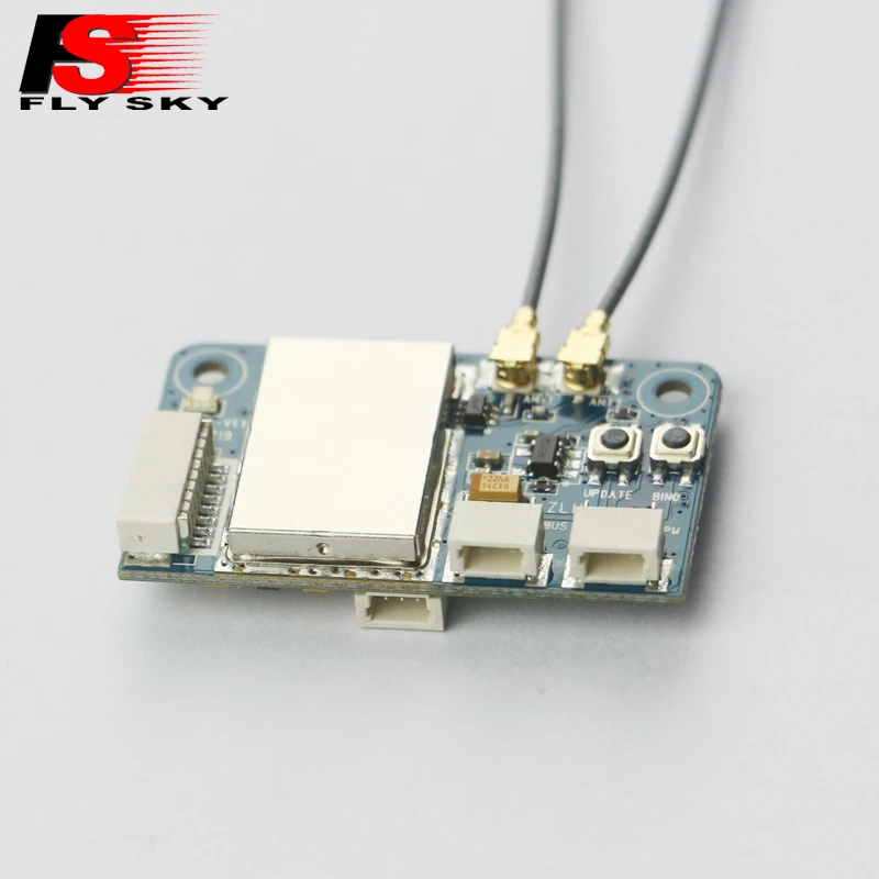Récepteur Flysky FS X6B AFHDS 2A 2.4G 6 canaux avec antennes dépliées, prêt pour drone RC