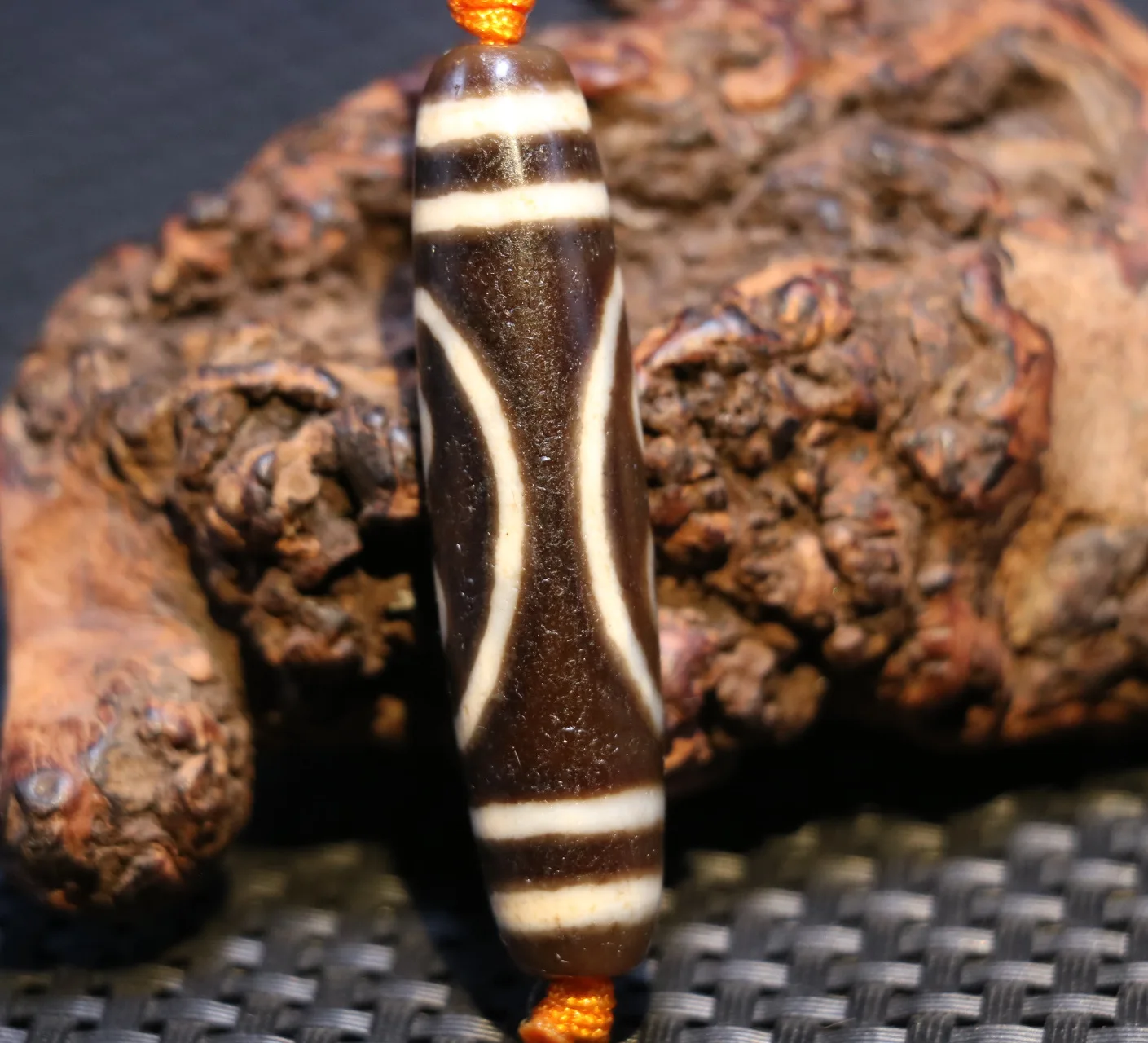 Unique Magic Power Energy Tibetan Old Agate 5 Eye Wealthy Symbol Master dZi Bead Amulet Pendant LKbrother Talisman UPD210202A5